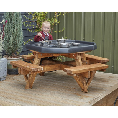 Banc de pique-nique pour bac d’exploration Tuff Tray (8 places)