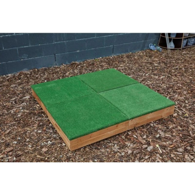 Lot de 4 plateformes avec  herbe synthétique