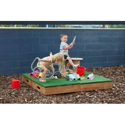 Lot de 4 plateformes avec  herbe synthétique