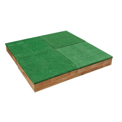 Lot de 4 plateformes avec  herbe synthétique