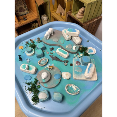 Bac d’exploration sensoriel 70 cm Mini Tuff Tray - Bleu ciel